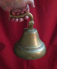 Clopot din bronz, clopot vechi din bronz turnat - sonerie vintage pt poarta usa foto