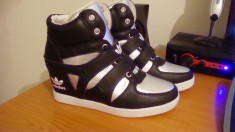 LICHIDARE STOC!!! SNEAKERS CU PLATFORMA, ADIDAS NEGRU DAMA! Marimi:39,40,41 foto