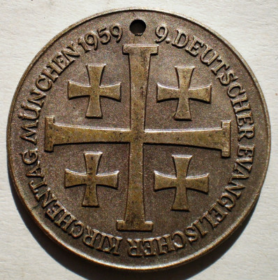 1.577 JETON GERMANIA DEUTSCHER EVANGELISCHER KIRCHENTAG MUNCHEN 1959 28mm foto