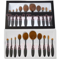 Set 10 Pensule Machiaj - Black Out Oval Brushes Beauty Make-up foto