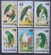 PHILIPPINE 1984 - PAPAGALI, 6 VALORI OBLITERATE - EO 433 foto