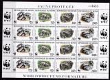 Benin 1999 fauna reptile WWF MI 1159-1162 kleib. MNH w37