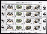 Benin 1999 fauna reptile WWF MI 1159-1162 kleib. MNH w37, Nestampilat