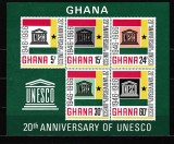 Ghana 1966 UNESCO MI bl.23 MNH w37 Cota MI =48, Nestampilat