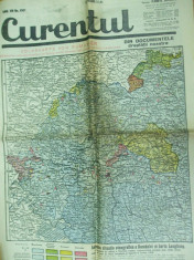 Curentul 23 august 1940 situatia etnografica a Romaniei in harta Langhans evrei foto