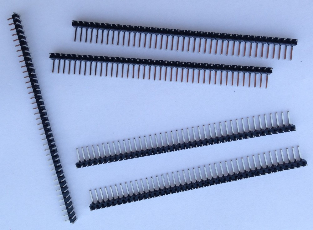 Bareta pini 2.54mm in unghi drept / 1x40 pin header Arduino (b.184) |  Okazii.ro