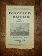 Biserica Bucur din capitala cu prilejul redeschiderii si sfintirii ei 24 iunie 1938 foto