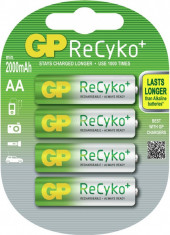4x GP ReCyko+ AA 2000mAh baterii reincarcabile NK039 foto