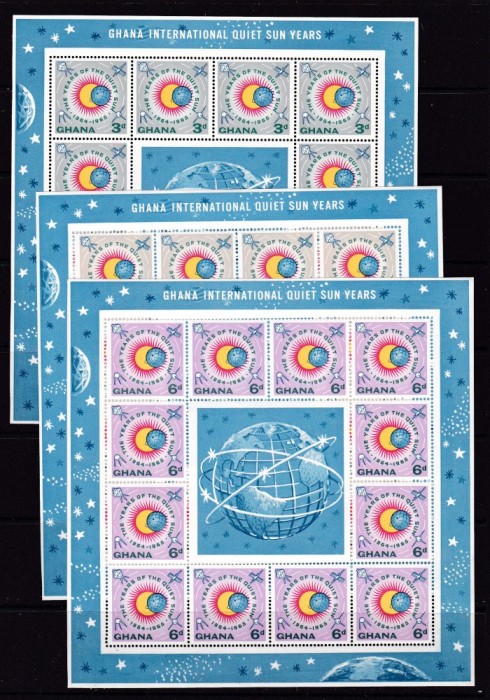 Ghana 1964 cosmos anul soarelui MI 185-187 3 klb. MNH w37 cota MI=156eu