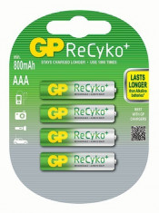 4x GP ReCyko+ AAA 800mAh baterii reincarcabile Blister NK131 foto