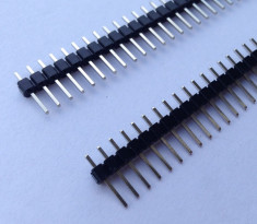 Bareta pini 2.54mm tata / 1x40 pin header male Arduino foto