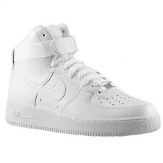 Ghete Nike Dama Air Force Alb-piele naturala foto