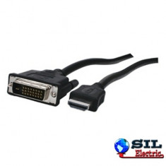 Cablu HDMI-D 19p tata - DVI-D 18+1p single link tata 10m foto