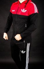 Trening ADIDAS negru-rosu BARBATI bumbac foto