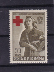 ROMANIA 1956 LP 407 CRUCEA ROSIE MNH foto