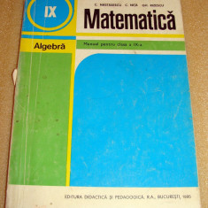 Matematica / Algebra - clasa a IX a - Nastasescu / Nita /Rizescu