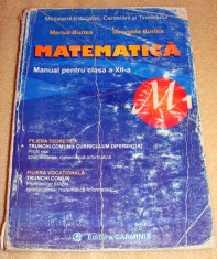 Matematica / clasa a XII a - M. Burtea / G. Burtea - Elemente de Algebra