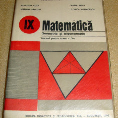 Matematica - Geometrie -Trigonometrie / clasa a IX a - Cota / Radutiu / Rado