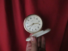 Ceas Slava de masa cu 11 rubine, ceas vechi comunist URSS, ceas de colectie foto