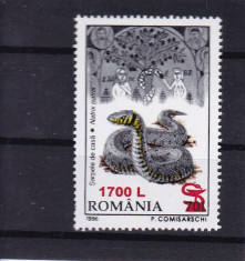 ROMANIA 2000, LP 1506 , FAUNA 96 SUPRATIPAR SARPE , MNH foto