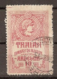SD Romania 1915 - LP VI / 3- Pentru ardeleni - Traian, 10 Bani rosu, stampilat
