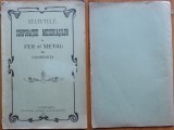 Statutele Corporatiei Meseriasilor in Fer si Metal din Constanta, 1907