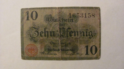 CY - 10 pfennig 1917 Osnabruck Germania talon notgeld foto