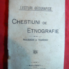 Margareta Piperescu- Lecturi Geografice - Chestiuni de Etnografie 1934