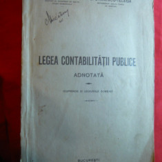 P.Pasere si C.Stefanescu-Telega - Legea Contabilitatii adnotata ,interbelica