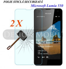 2X FOLIE DE STICLA MICROSOFT LUMIA 550 TEMPERED GLASS SUPER OFERTA (2 BUC) foto