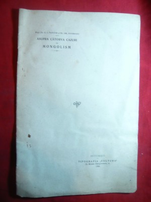 C.I.Parhon si Gr.Odobescu - Asupra catorva cazuri de Mongolism - 1914 foto