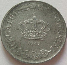 Moneda 20 Lei - ROMANIA, anul 1943 *cod 3378 Zinc foto