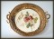 Veche fructiera sau cos pentru paine Art Deco , majolica si elemente de alama