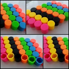 Capace prezoane jante cheie pe 17 silicon/cauciuc Colorate set 20 buc ...