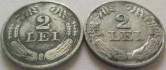 2 Monede de 2 Lei - ROMANIA, anul 1941 *cod 315 Zinc foto