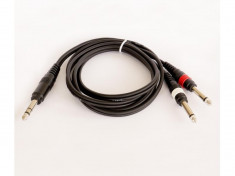 Cablu Jack 6,3mm stereo - 2x Jack 6,3mm mono, 1,5m, Jb Systems 1240 foto