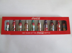 SET 10 MINI STICLUTE COLECTIE COCA COLA 100 ANI foto