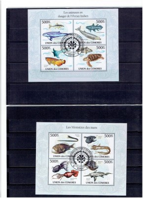 Comores - Ocean fauna - 2 bl. foto