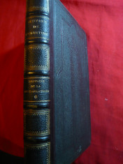A.de Lamartine -Histoire de la Restauration -Ed.Hachette 1858 vol 6 ,legat piele foto