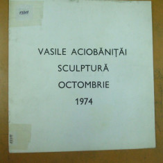 Vasile Aciobanitai sculptura catalog expozitie Bucuresti 1974 Simeza