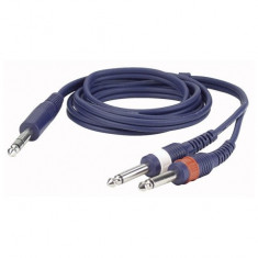 Cablu audio Jack 6.3 stereo la 2 Jack 6.3 mono DAP Audio FL-3475-0.75m foto