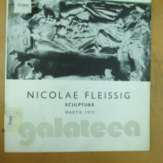 Nicolae Fleissig sculptura catalog expozitie Bucuresti 1975 Galateea