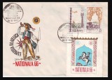 Expozitia filatelica NATIONALA 1966, plic cu stampila speciala si vinieta