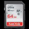 64GB SDXC Ultra CLS10 80MB/s UHS-I