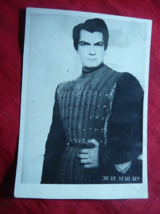 Fotografie a artistului Jean Marais -dimensiuni carte postala