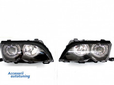 Faruri Angel Eyes BMW Seria 3 E46 (2001-2004) Black Edition foto