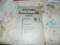 BULETINUL ASOCIATIEI INGINERILOR CFR NR7 1934 foto