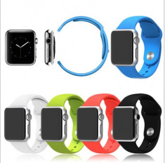Bratari Silicon Apple Watch 38 si 42mm Noua Black, Pink, Red, Green, Blue NOI foto