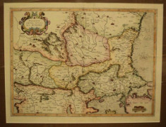 Walachia, Servia, Bulgaria, Romania, varianta de culoare I, Mercator 1595 foto