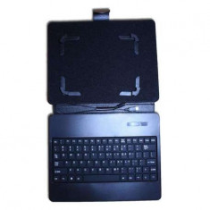 Husa universala tableta 10 inch, neagra cu tastatura foto